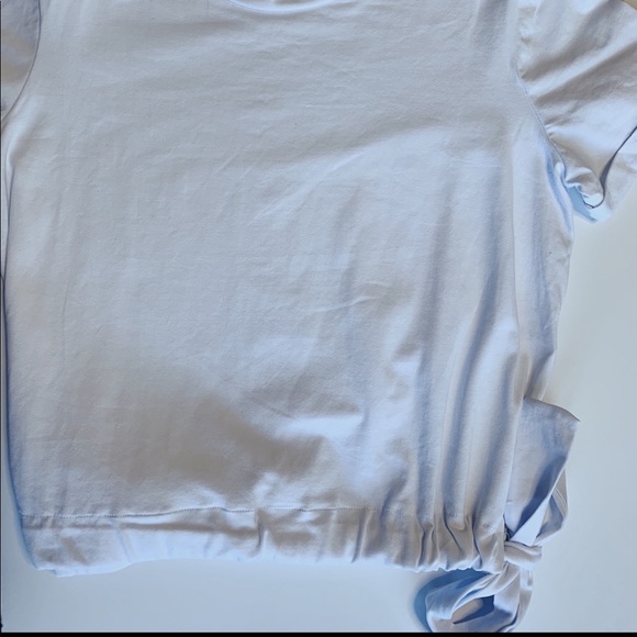 White T-shirt with ties on the bottom, ONLY 1 LEFT - Picture 2 of 2